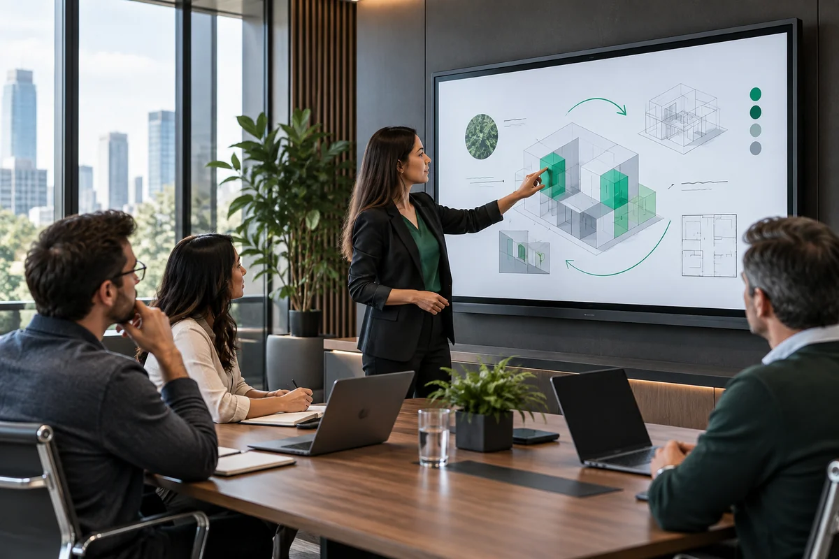 Illustration of Smart TV & Interactive Panels